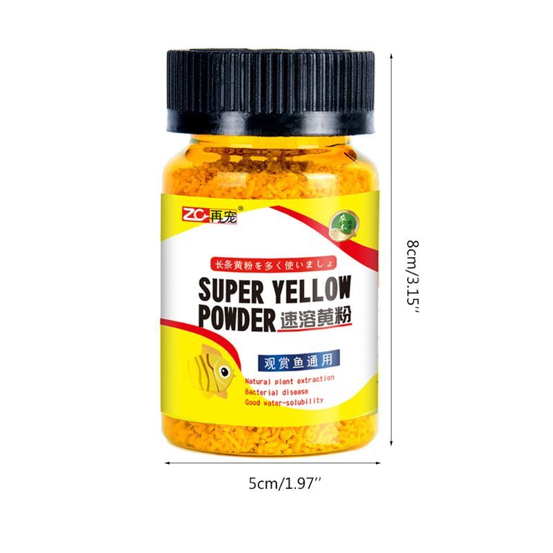 Aquarium Fish Tank Instant Yellow Powder For Serfish Prevent Infection 40JA