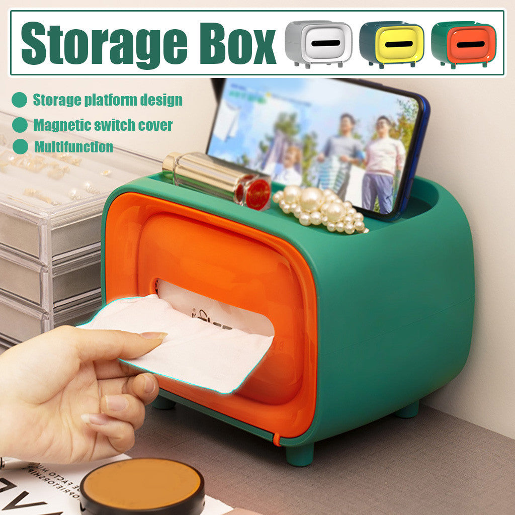 desktop tissue box office waste tray housing used to store and organize wrist watch jewelry