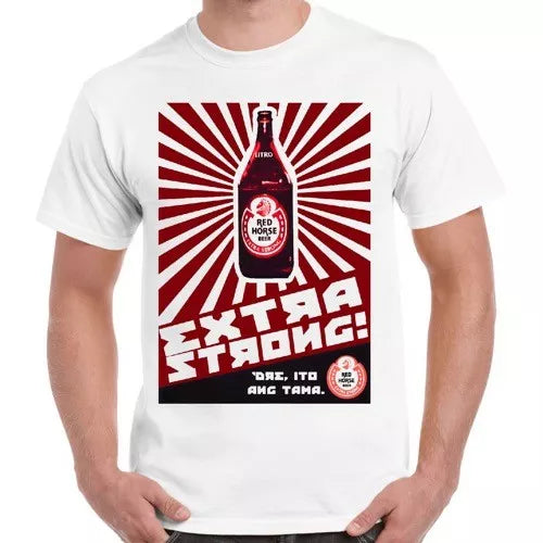 Red Horse Extra Strong Beer Logo Philippines Manila Retro T Shirt 1501