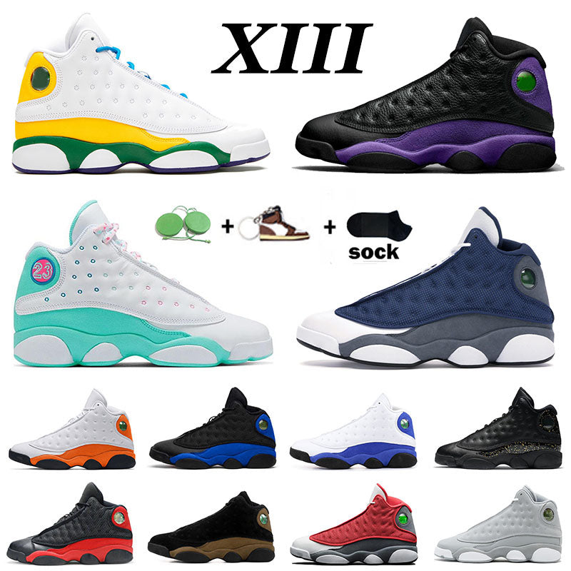 Top quality Basketball Shoes Jumpman 13 13s XIII Trainers gift Court Purple Gold Glitter Reverse Sports Sneakers Bred Flint Lakers Island Men&#039;s