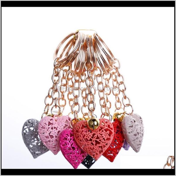 Aessories20Pcs-Lot Wholesale Hollow Heart Fashion Charm Cute Purse Bag Pendant Car Keyring Chain Ornaments Gift Keychains T200804 655 Drop D