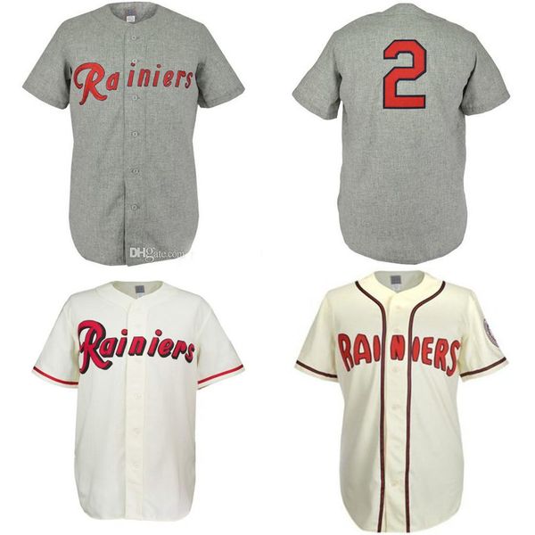 Seattle Rainiers Vintage Baseball Jersey 1957 Road 100% Stitched Embroidery Custom
