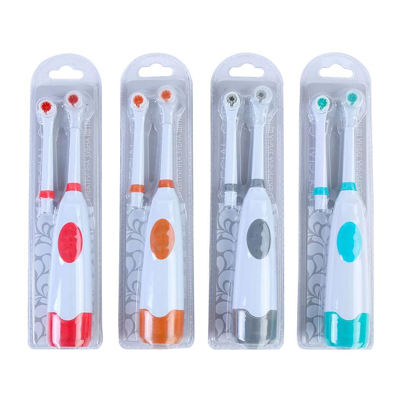 Waterproof Electric Toothbrush Plastic Oral Hygiene Rotary Household Child Dental Care With 2 Soft Brush Head Smart
