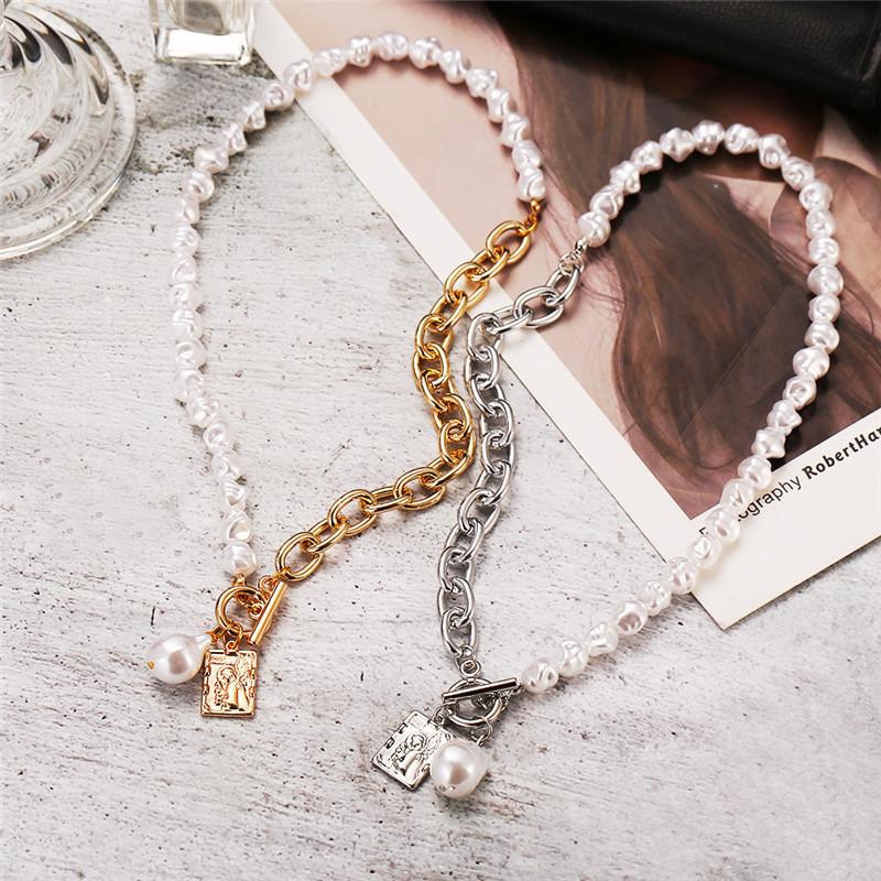 Vintage Wedding Pearl Choker Necklace For Women Geometric Heart Pendant Necklaces Jewelry Chains Men Chokers
