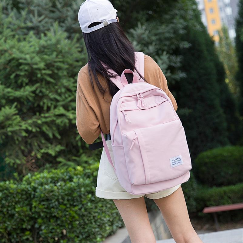 Large Girls School Bags For Teenagers Backpacks Nylon Waterproof Teen Student Book Bag Big College Leisure Schoobag Blue