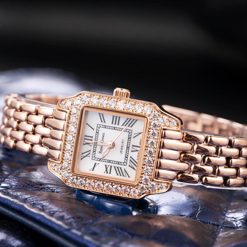 Wristwatches LADY WOMEN&#039;S WATCH JAPAN QUARTZ FASHION FINE DRESS STAINLESS STEEL BRACELET LUXURY CLOCK GIRL BIRTHDAY GIFT ROYAL CROWN