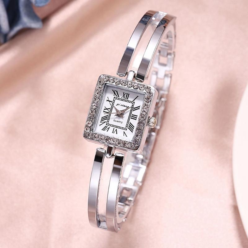 Wristwatches Square Diamond Thin Small Watches For Women Ladies Dress Quartz Wrist Fashion Lady Leisure Casual Gift