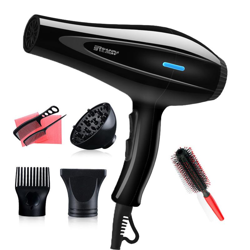 Electric Hair Brushes Powerful Professional Salon Dryer Blow Hairdryer -Cold Wind With Air Collecting Nozzle D40