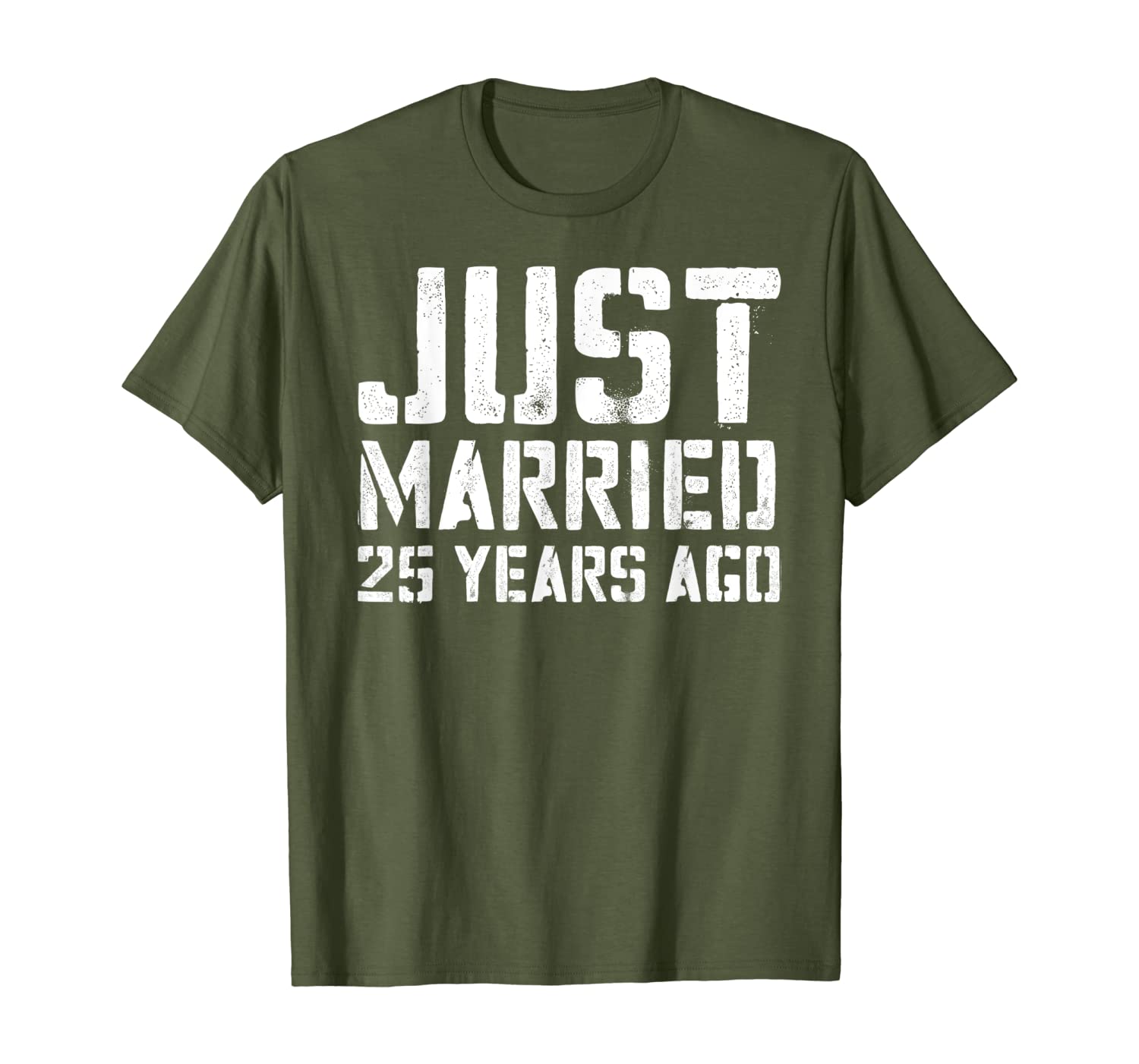 Just Married 25 Years Ago T-Shirt Wedding Anniversary Gift T-Shirt