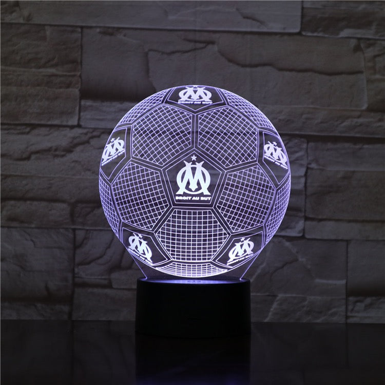 USB LED Night Light 3D Football Desk Lamp Bedside Soccer Club logo Atmosphere Nightlight APP Control Fans Friends Gift Kids Room Decoration