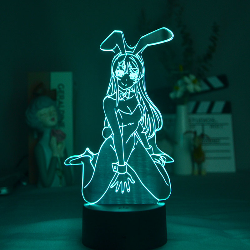 USB 3D Desk Lamp Touch Switch Night Light Plug In Nightlight Bluetooth Sakurajim Mai Room Decoration Teenager Kids Gift Dropshipping