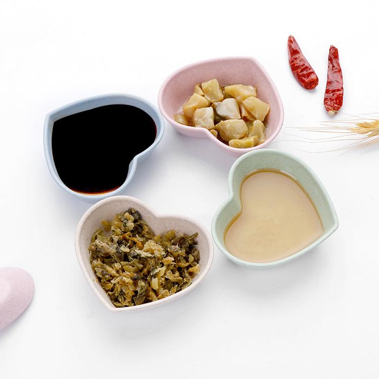 Dishes & Plates Wheat Stalk Heart-shaped Vinegar Dish Creative Snack Toppings Soy Sauce Pickles