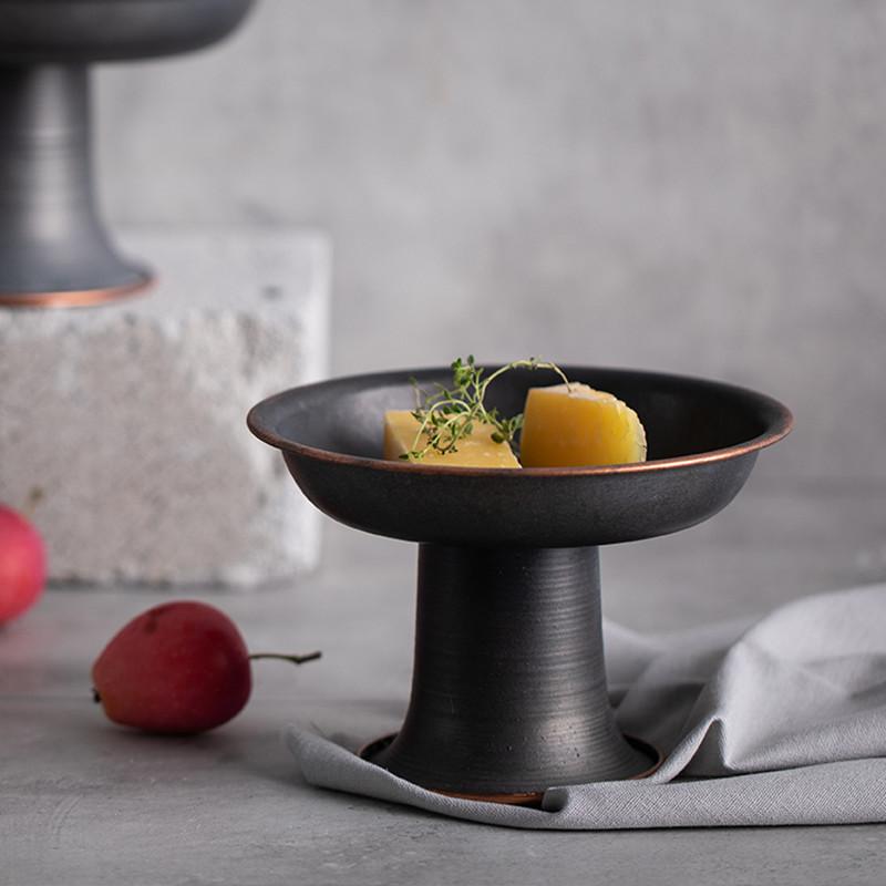 Dishes & Plates Creative High-footed Refreshment Plate Buddha Chinese Zen Offering Fruit Household Snack Tray
