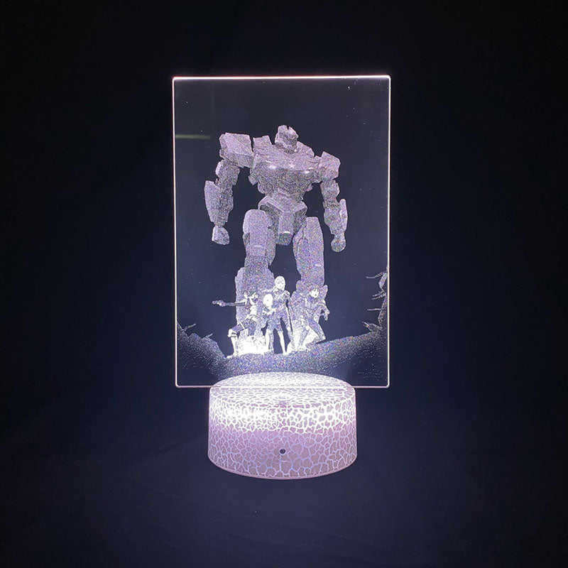 Acrylic 3D Picture Lamp LED Kids Night Light Atmosphere Nightlight Pacific Rim The Black APP Control Fans Birthday Cool Gift