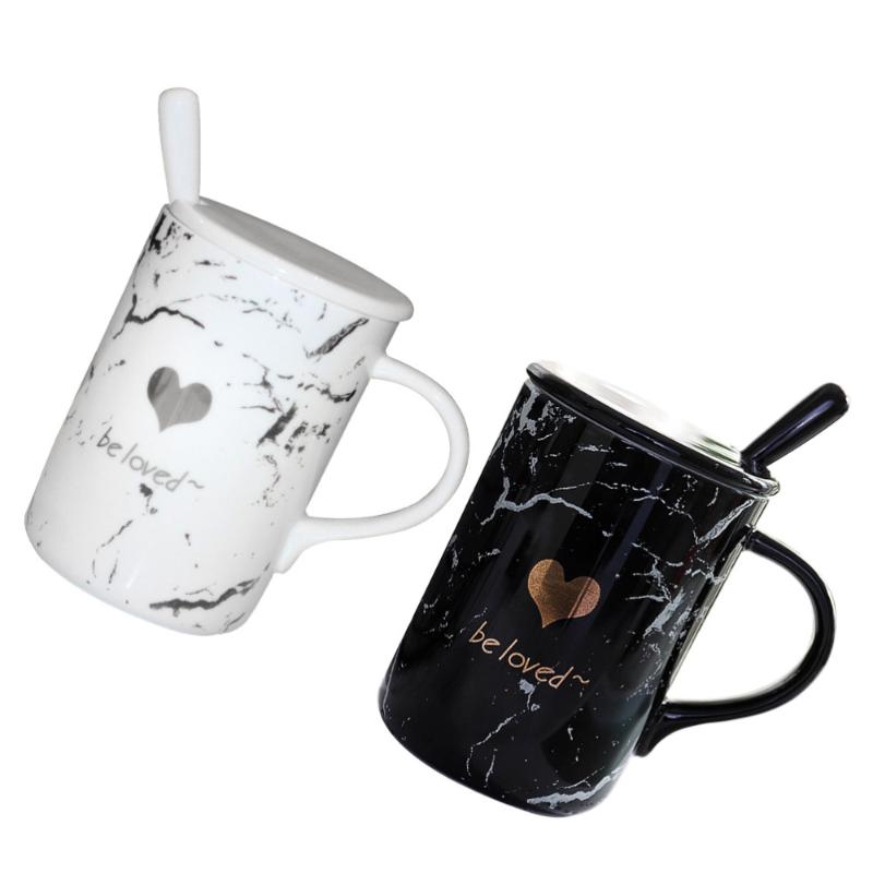 Mugs 2pcs Marbling Mug Cup Tea Coffee Water Container Cups Couple Gifts