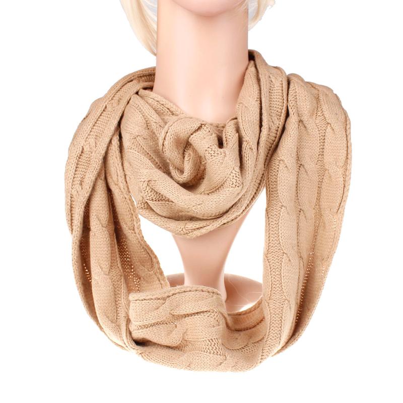 Bandanas XDOMI Fashion Winter Soft Scarf Women Chunky Warm Head Scarves Pullover Knitted Neck Long Infinity Hood Cowl Ring