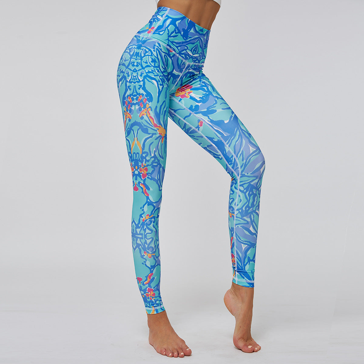 Women&#039;s Tracksuits Digital Printing Plant Department Leggings High Waist Stretch Yoga Pants