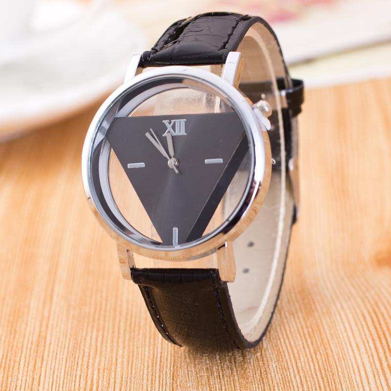 Wristwatches Fashion Women Watches Hollowed-out Triangular Dial Watch Men Dress Quartz Gift For Lover Relogio WM1142