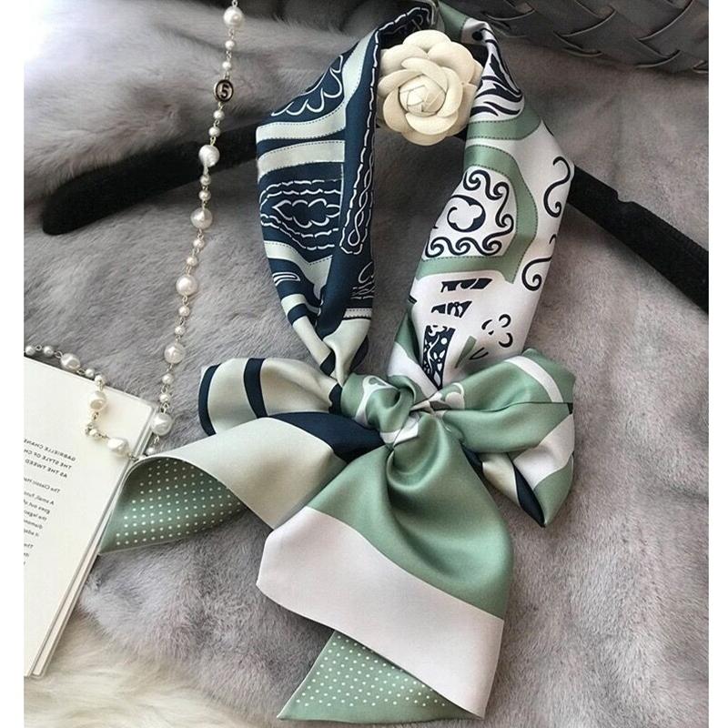 Scarves Top Grade Long 100% Silk Scarf Wraps Neckerchief For Women Ladies Perfect Gifts