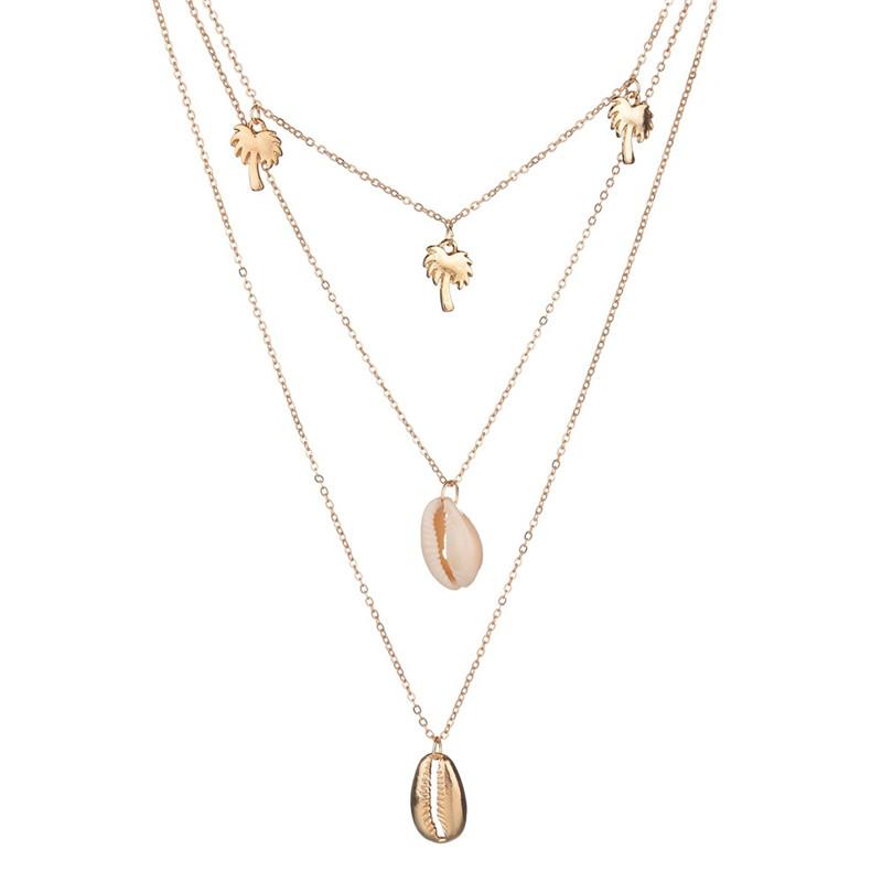 Chokers Summer Retro Shell Necklace Pendant For Women Vintage Rope Natural Choker Statement Neckalce Jewelry Wedding Bride Gift