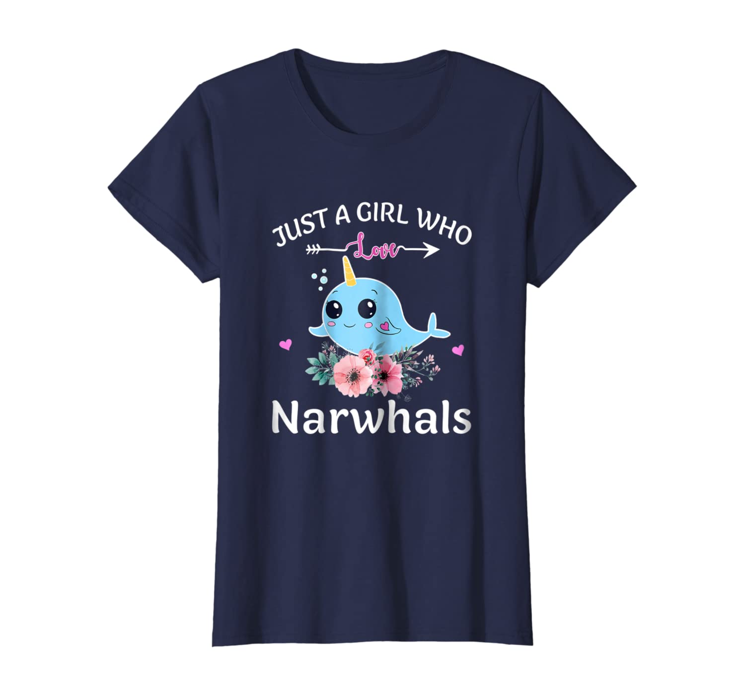 Just A Girl Who Loves Narwhals Funny Narwhals Gift Shirt