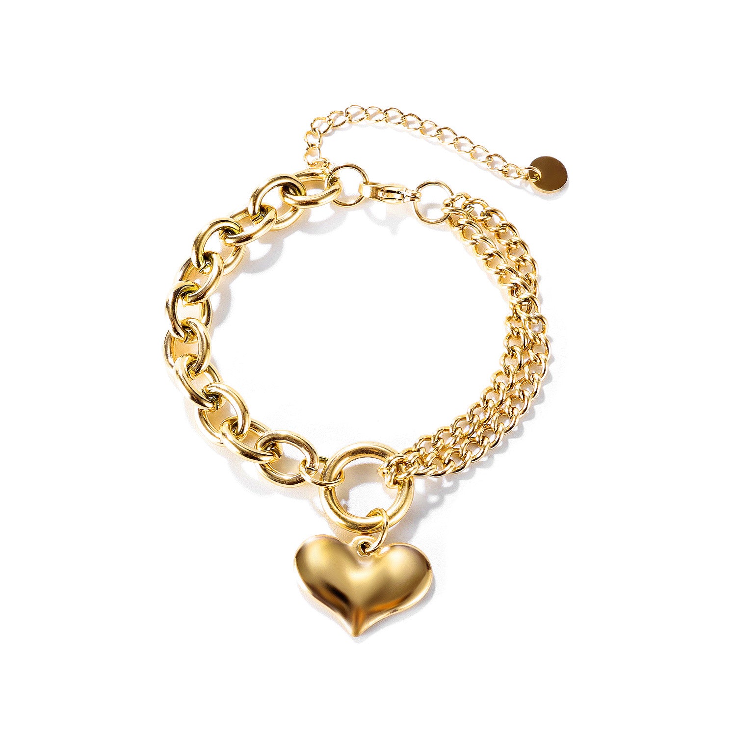 sliver charm bracelets for women link chain rose golden Multilayer jewelry adjustable opening girls Valentines Day gifts