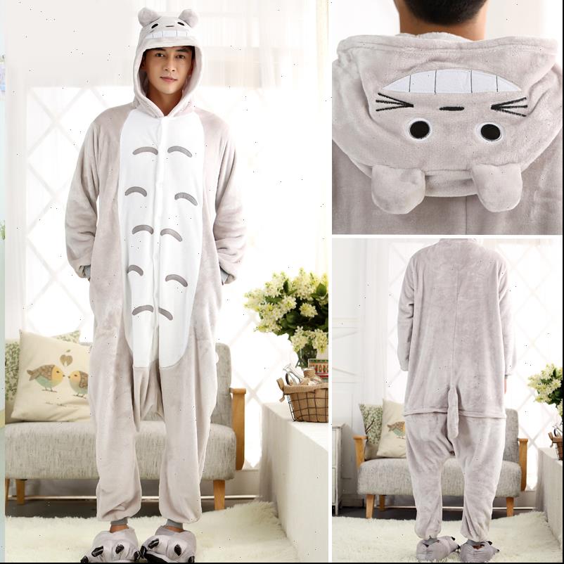 Unicorn Totoro Pajamas Sets Women Sleepwear Animal Suits Winter Warm Soft One Piece Pyjama Stitch Onesies Cosplay Shark Costume