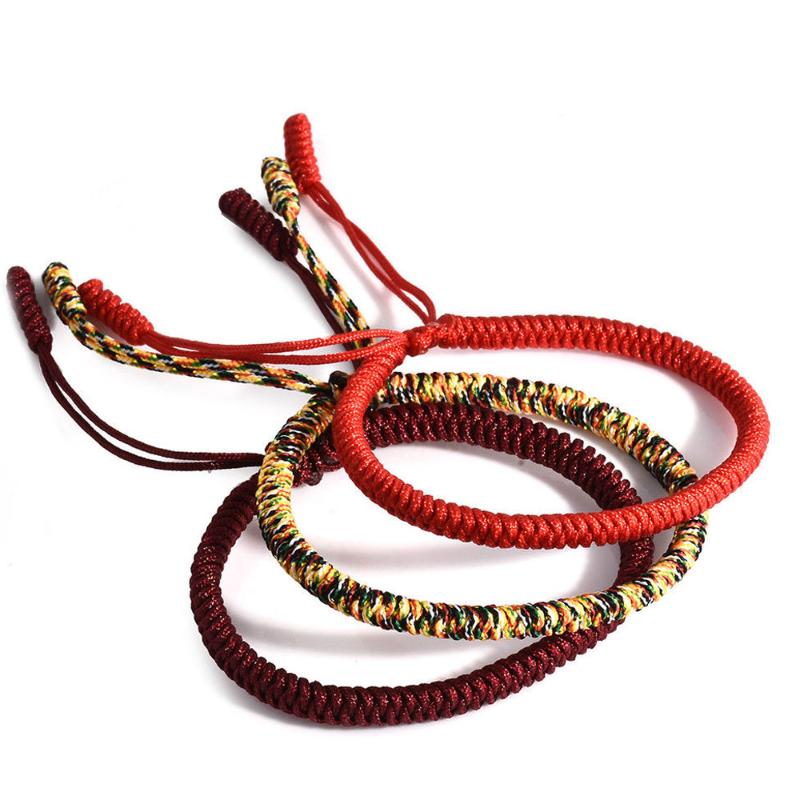 Link, Chain 1Pc Fashion Adjustable Red Thread String Bracelet Lucky Handmade Rope Lover Couple Anklet Decoration Jewelry Gift