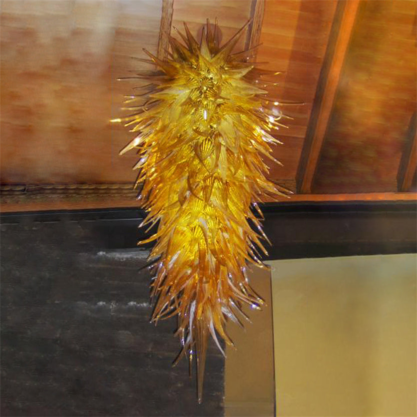 Art Deco Pendant Lamp Living Room Chandelier Creative Hand Blown Crystal Murano Glass Chandeliers Lights 80 By 180cm office Home Lighting Led Bulbs