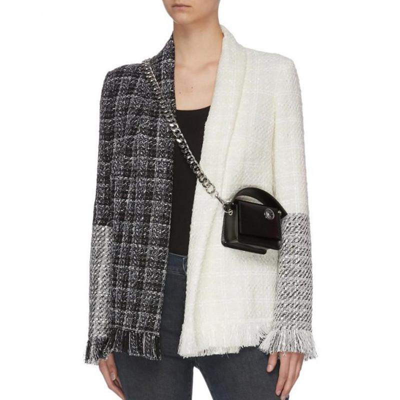 Waist Bags Women Thick Chain Strap Shoulder Mini Lipstick Pocket Fashion Crossbody Messenger Handbag And Purse Black Wallet