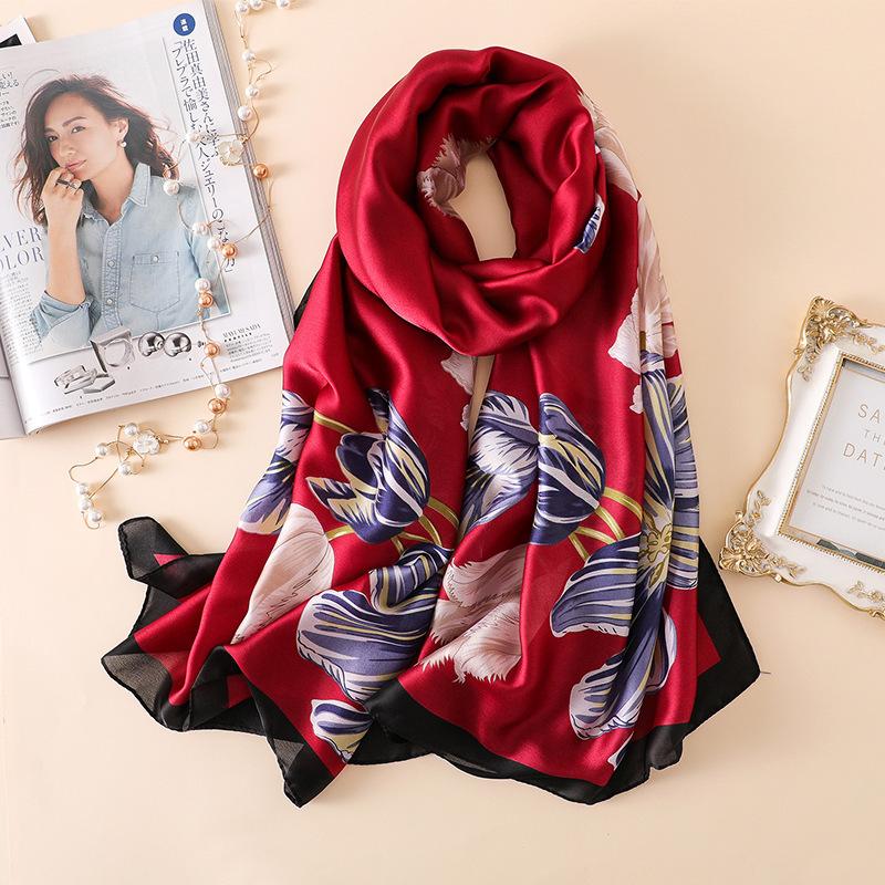 Scarves 2021 Luxury Seaside Sunscreen Summer Fashion Print Beach Towel Style 180x90cm Shawls Lady Winter Warm Scarf