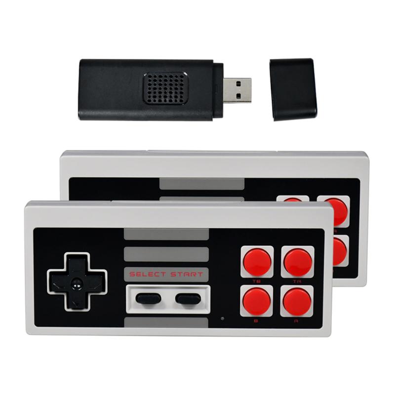 Portable Game Players Powkiddy PK02 USB Console Stick 8 Bit Wireless Controller Build In 620 Classic Video Games Player For TV Gamer Two