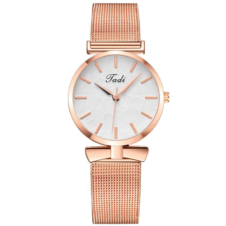 Wristwatches Watch With Wish Fashion Bracelet In Europe And The United States Alloy Mesh Belt Spot Wholesale
