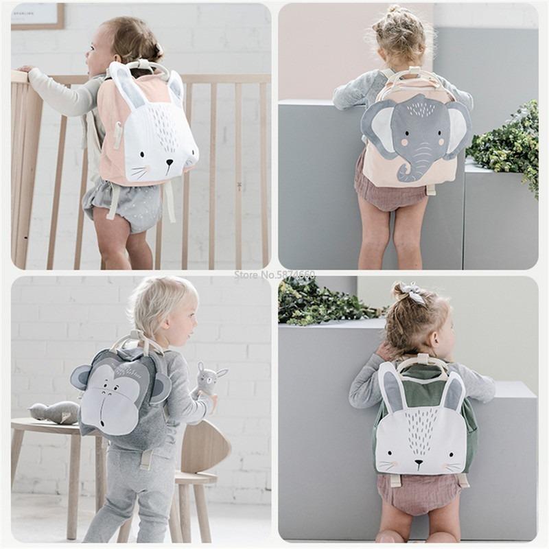 Children&#039;s backpacks, toddlers, kids, boys and girls, light bags, rabbits, butterflies, lions