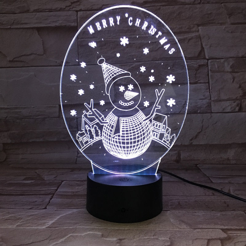 Neon Snowman Night Sensor Light LED 3D Desk Lamp Bedside Nightlight for Christmas Wedding Decoration Bluetooth Base Kids Gift