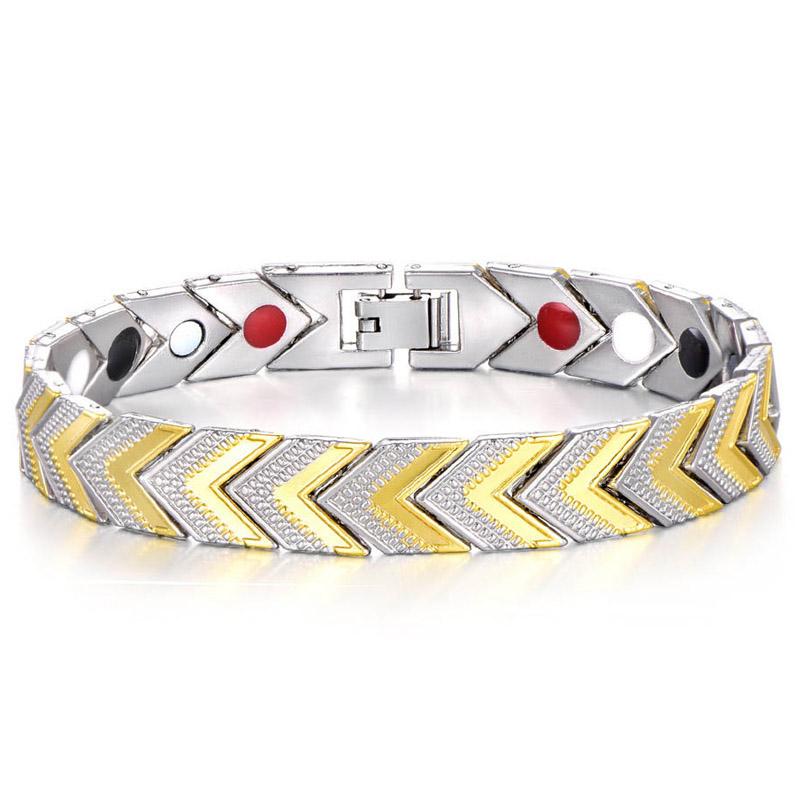 Link Chain 2022 Men Bracelet Mosaic Magnet Stone Fashion Jewelry Pulseira Masculina Mens Jewellery Bracelets Bangles Friendship GiftsLink