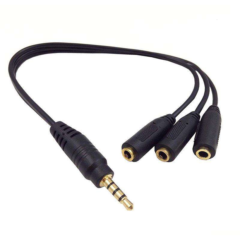 Audio Cables & Connectors 3.5mm Stereo O Splitter Cable Gold Plated (1-8 Inch) TRRS Plug Male To 3 X 1-8 Inch Jack Female 1