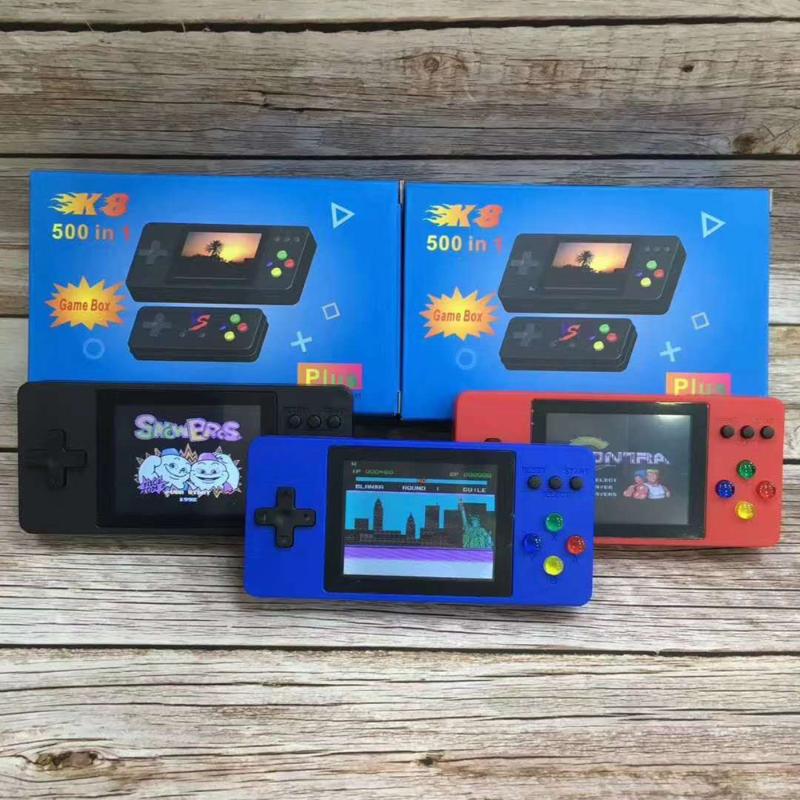 Game Controllers & Joysticks Super K8 500 Games Mini Handheld Console 3 Inch LCD Screen Retro Arcade Play Support TV Output With Gamepad