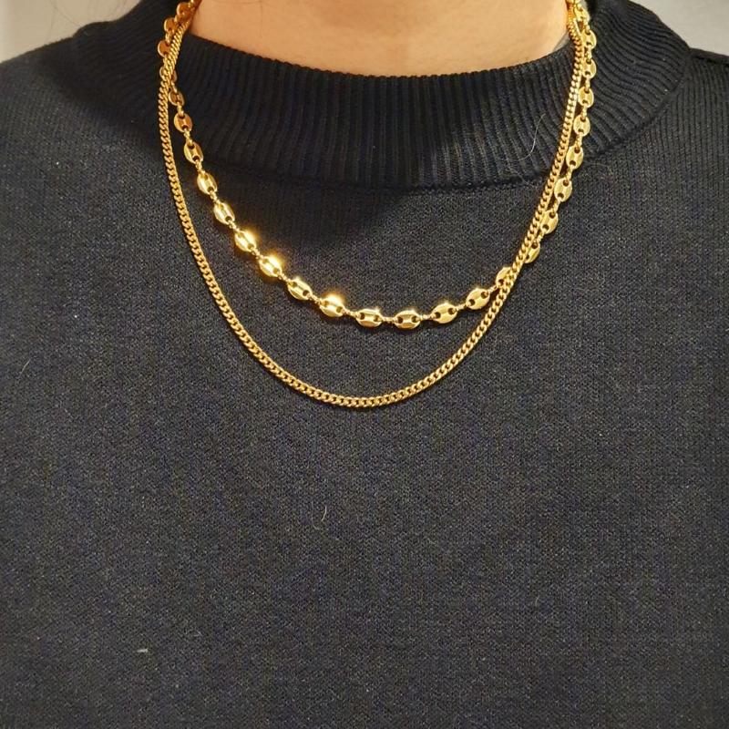 Chains Dazan Simple Cold Style Pig Nose Fashionable Self Love Wearable Crescent Moon Sapphire Necklace Trend 2021air Purifier