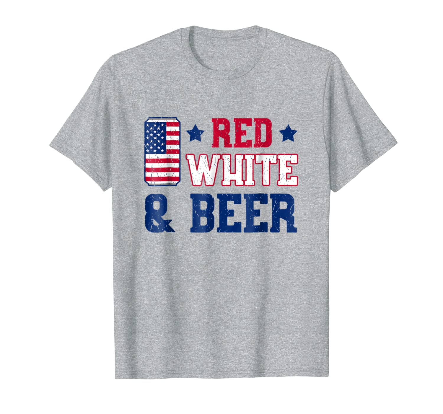 Red White And Beer Shirt - USA 4th of July Gift
