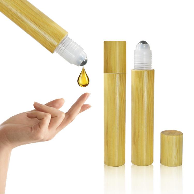 15ml Bamboo Roll on Perfume Bottle Eyecream Container Roller Lotion Cosmetics Bottles for Perfumes Essential Oil