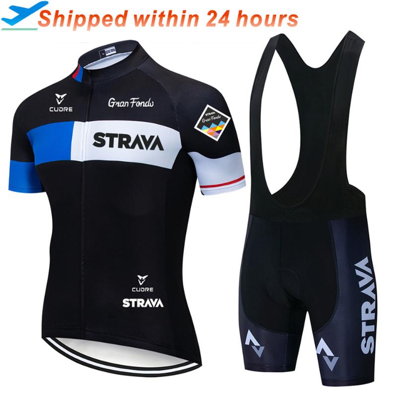 Racing Sets 2022 Black Cycling Jersey 19D Bib Set MTB Uniform Bike Clothing Quick Dry Bicycle Wear Clothes Mens Short Maillot CulotteRacing