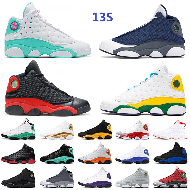 2021 Mens 13s Basketball Shoes Jumpman 13 Reverse Bred Court Purple Chicago Hyper Royal Flint Lucky Green Starfish Gold Glitter Women 36-47