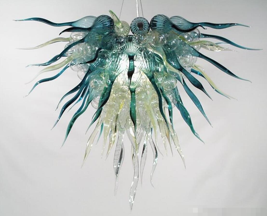 Handmade Blown Lamp Chandeliers Oliver Green Fashion Designer Chain Pendant Light LED Bulbs Style Chandelier Lighting