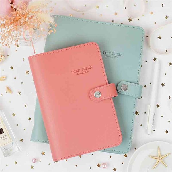 Macaron Cute Spiral Notebooks Stationery Fine Office School Personal Agenda Organizer Binder Diary Weekly Planner Gift A5 A6 A7 210611