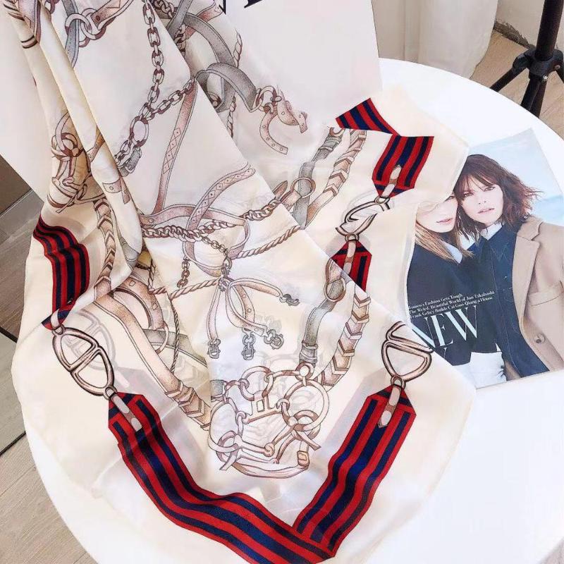 Scarves XY44 Women Silk Scarf Soft Solid Female Cape High Quality Shawl Ladies Beach Wrap Femme Pashmina Fashion