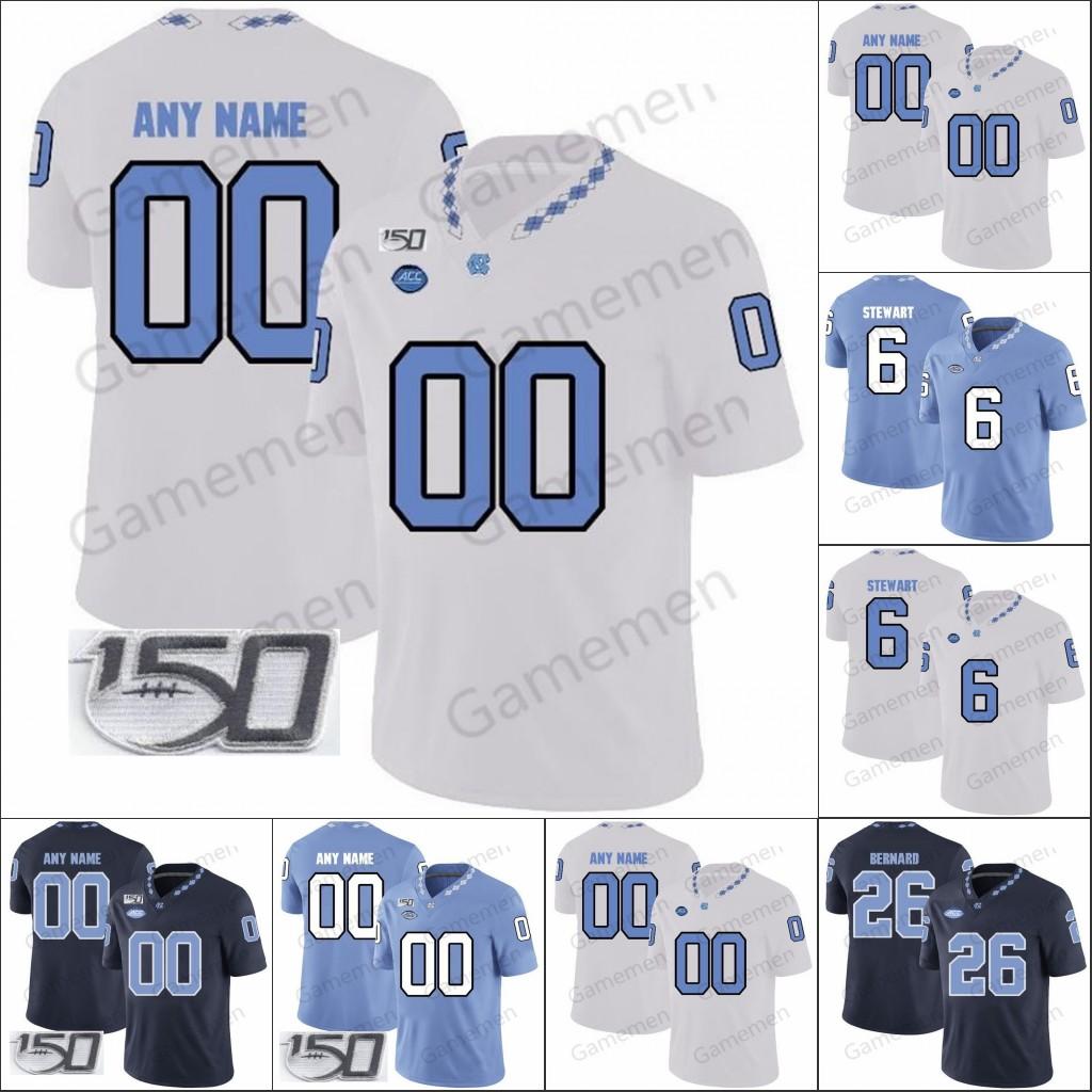 Custom North Carolina Football stitched Jersey NCAA 150TH men women youth Nathan Elliott Tomon Fox Dyami Brown Dazz Newsome
