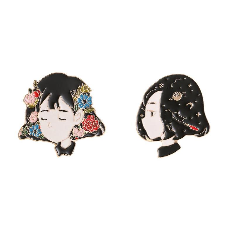 Pins, Brooches Anime Cartoon Portrait Enamel Badge Creative Denim Lapel Pins Jewelry Gift Women Men Clothes Shirt Jacket Backpacks Pin