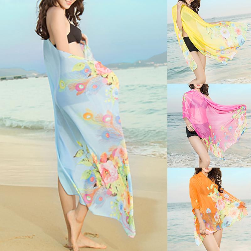 Scarves Fashion Shawl Big Scarf Women&#039;s Ladies Chiffon Print Long Soft Wrap Beach Bufandas Mujeres #30930