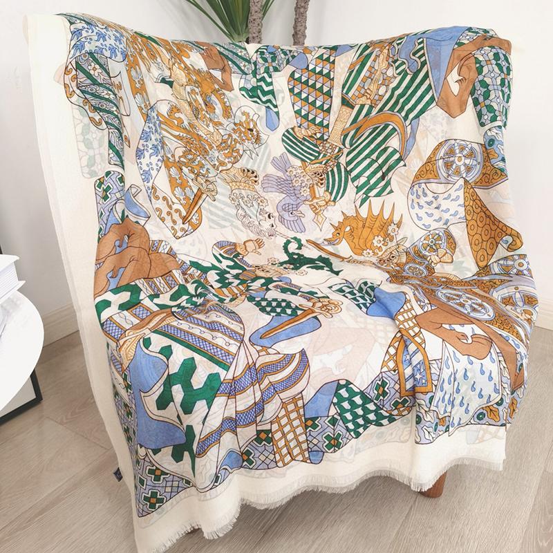 Scarves Vintage 200 100cm Winter Warm Cashmere Scarf For Women Designer Pashmina Shawl Long Foulard Hiver Femme Cachemire